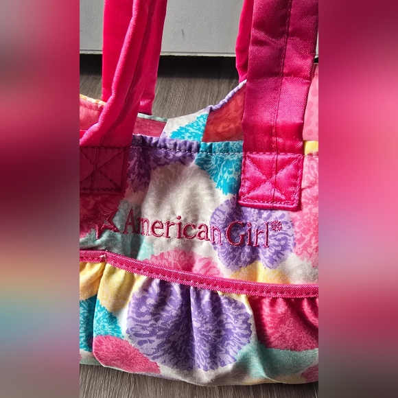 American Girl Floral Tote Diaper Bag Collector Gift Item Multicolor Accessory - Picture 6 of 7
